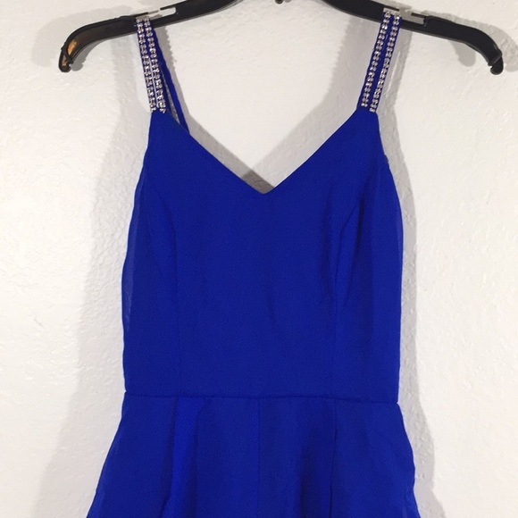 Charlotte Russe Royal Blue Romper with Rhinestones - Picture 2 of 6